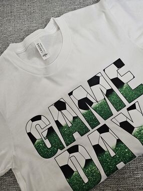 (New) Soccer Game Day White Crewneck T-Shirt